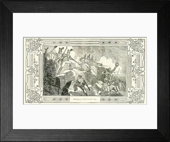 Framed Print : Storming of Molino del Rey, 1849. Creator: Unknown Framed Print : Storming of Molino del Rey, 1849. Creator: Unknown