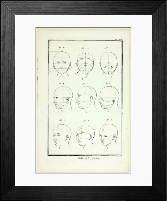 Framed Print : Design: Ovals, from Encyclopédie, 1762 / 77. Creator: Benoit-Louis Prevost Framed Print : Design: Ovals, from Encyclopédie, 1762 / 77. Creator: Benoit-Louis Prevost