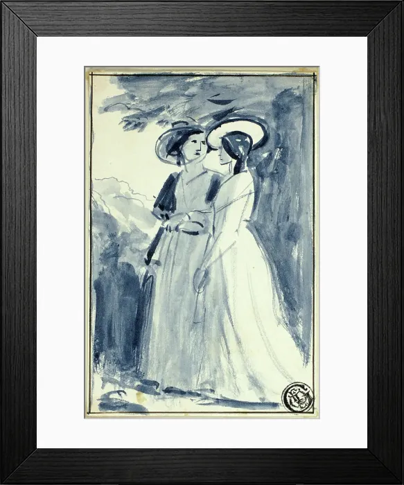 Framed Print : Two Women in Late Eighteenth Century Dress, n.d. Creator: William Edward Frost Framed Print : Two Women in Late Eighteenth Century Dress, n.d. Creator: William Edward Frost
