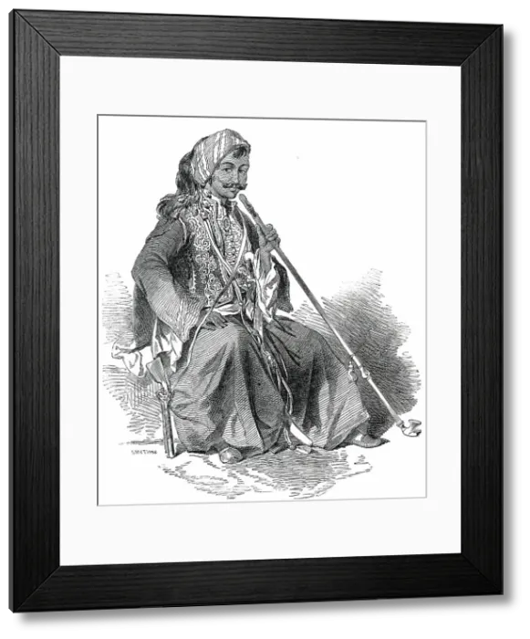 Framed Print : Emir Khanjar, the Prince of Baalbeck, Leader of the Insurrection of Damascus, 1850. Creator: Unknown Framed Print : Emir Khanjar, the Prince of Baalbeck, Leader of the Insurrection of Damascus, 1850. Creator: Unknown