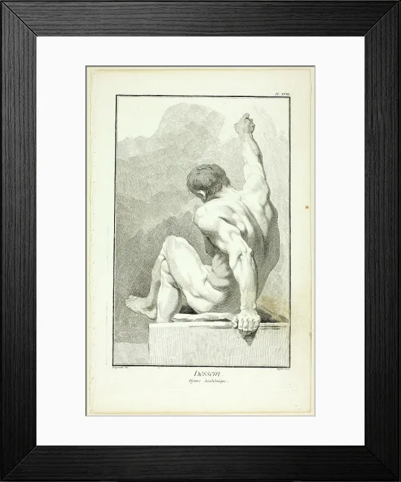 Framed Print : Design: Academic Figure, from Encyclopédie, 1762 / 77. Creator: A. J. Defehrt Framed Print : Design: Academic Figure, from Encyclopédie, 1762 / 77. Creator: A. J. Defehrt