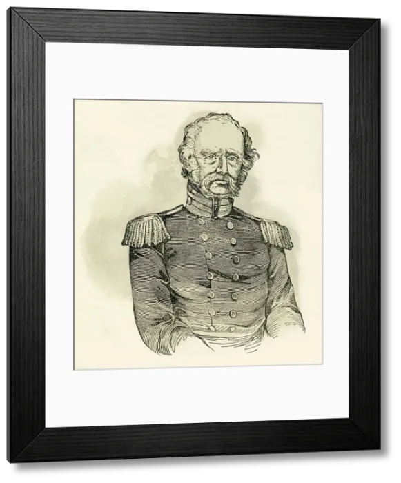 Framed Print : General Twiggs, 1849. Creator: Unknown Framed Print : General Twiggs, 1849. Creator: Unknown