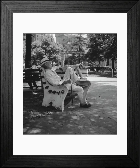Framed Print : Scene in a downtown park, Jacksonville, Florida, 1936. Creator: Dorothea Lange Framed Print : Scene in a downtown park, Jacksonville, Florida, 1936. Creator: Dorothea Lange
