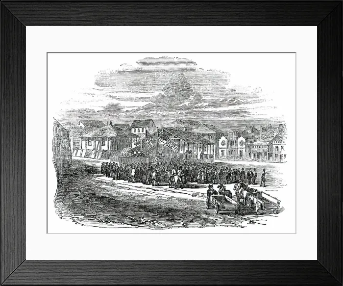Framed Print : Political Meeting at San Francisco, 1850. Creator: Unknown Framed Print : Political Meeting at San Francisco, 1850. Creator: Unknown