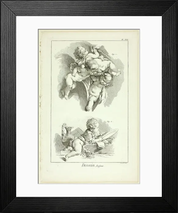 Framed Print : Design: Children, from Encyclopédie, 1762 / 77. Creator: Benoit-Louis Prevost Framed Print : Design: Children, from Encyclopédie, 1762 / 77. Creator: Benoit-Louis Prevost