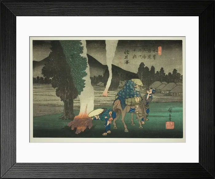 Framed Print : No. 19: Karuizawa, from the series Sixty-nine Stations of the Kisokaido (Kisokaido... c. 1835 / 38. Creator: Ando Hiroshige. No. 19: Karuizawa, from the series Sixty-nine Stations of the Kisokaido (Kisokaido... c. 1835 / 38) Framed Print : No. 19: Karuizawa, from the series Sixty-nine Stations of the Kisokaido (Kisokaido... c. 1835 / 38. Creator: Ando Hiroshige. No. 19: Karuizawa, from the series Sixty-nine Stations of the Kisokaido (Kisokaido... c. 1835 / 38)
