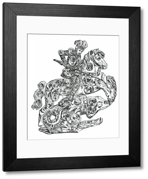 Framed Print : Regalia of Scotland: The George, 1850. Creator: Unknown Framed Print : Regalia of Scotland: The George, 1850. Creator: Unknown