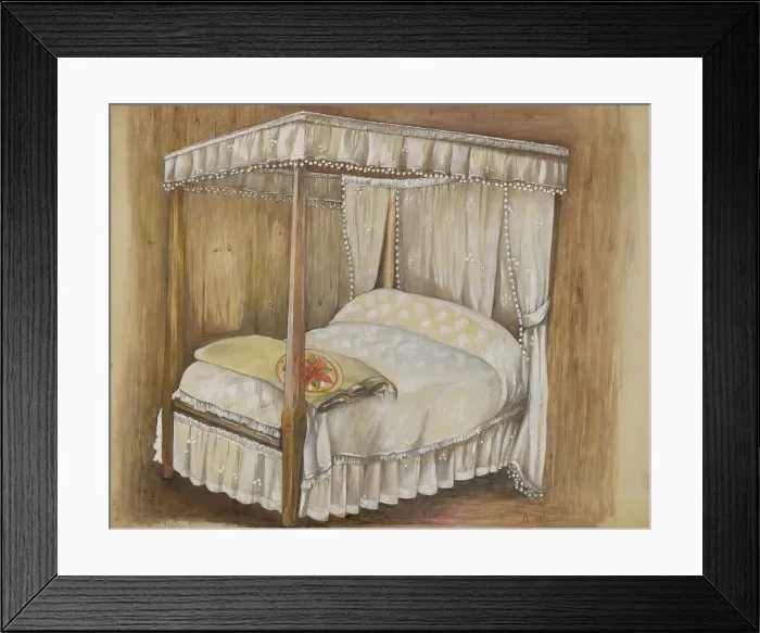 Framed Print : Bedroom of House, 1936. Creator: Anna Aloisi Framed Print : Bedroom of House, 1936. Creator: Anna Aloisi