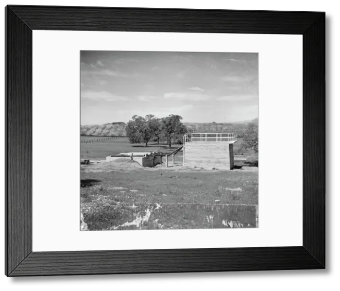Framed Print : Sewage disposal plant at the Aqua Fria Farm security administration camp, Maricopa County, AZ. 1940 Creator: Dorothea Lange Framed Print : Sewage disposal plant at the Aqua Fria Farm security administration camp, Maricopa County, AZ. 1940 Creator: Dorothea Lange