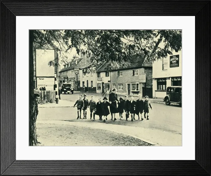 Framed Print : Evacuated Children with their Teacher, 1943. Creator: Unknown Framed Print : Evacuated Children with their Teacher, 1943. Creator: Unknown