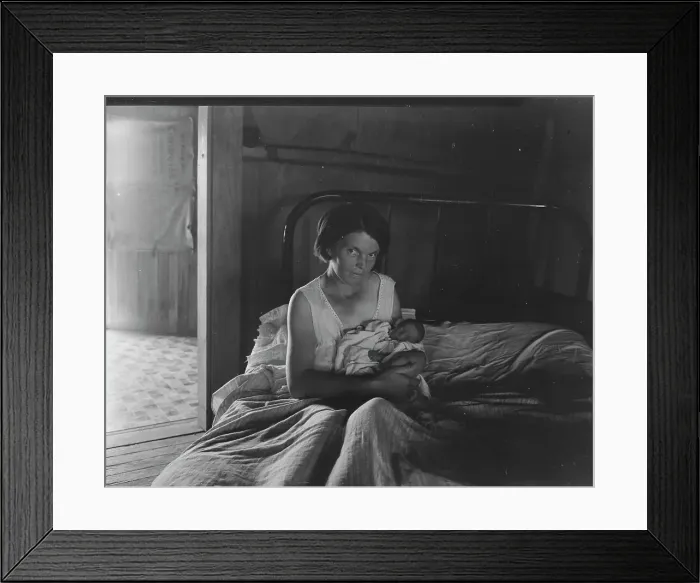 Framed Print : Sharecropper's wife and her youngest child, near Cleveland, Mississippi, 1937. Creator: Dorothea Lange Framed Print : Sharecropper's wife and her youngest child, near Cleveland, Mississippi, 1937. Creator: Dorothea Lange