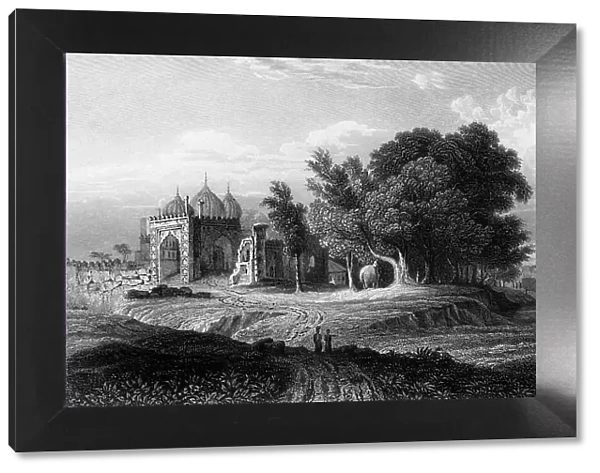 A Ruin on the Banks of the Jumna, Above the City of Delhi, 1834. Creator: William Purser