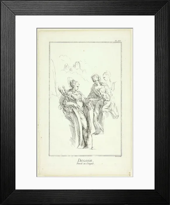 Framed Print : Design: Sketch, from Encyclopédie, 1762 / 77. Creator: Benoit-Louis Prevost Framed Print : Design: Sketch, from Encyclopédie, 1762 / 77. Creator: Benoit-Louis Prevost