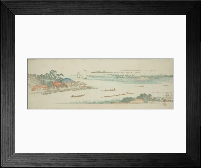 Framed Print : Mouth of the Naka River (Nakagawa guchi no zu), from an untitled series of famous...c. 1839 / 40. Creator: Ando Hiroshige Framed Print : Mouth of the Naka River (Nakagawa guchi no zu), from an untitled series of famous...c. 1839 / 40. Creator: Ando Hiroshige
