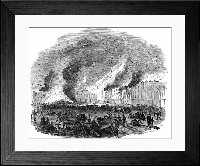 Framed Print : The Fourth Great Fire at San Francisco, 1850. Creator: Unknown Framed Print : The Fourth Great Fire at San Francisco, 1850. Creator: Unknown