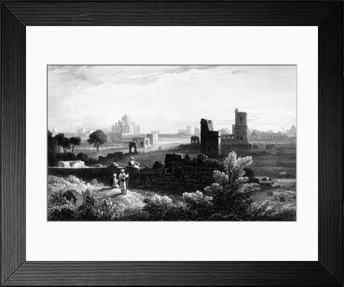 Framed Print : Tomb of Humaioon, - Delhi, 1834. Creator: William Purser Framed Print : Tomb of Humaioon, - Delhi, 1834. Creator: William Purser
