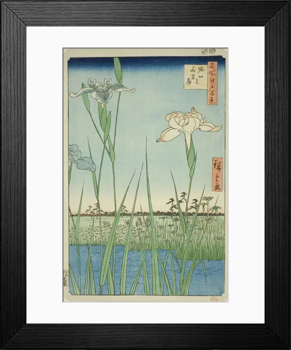 Framed Print : Irises at Horikiri (Horikiri no hanashobu), from the series One Hundred Famous Views... 1857. Creator: Ando Hiroshige. Irises at Horikiri (Horikiri no hanashobu), from the series One Hundred Famous Views... 1857. Creator: Ando Hiroshige Framed Print : Irises at Horikiri (Horikiri no hanashobu), from the series One Hundred Famous Views... 1857. Creator: Ando Hiroshige. Irises at Horikiri (Horikiri no hanashobu), from the series One Hundred Famous Views... 1857. Creator: Ando Hiroshige