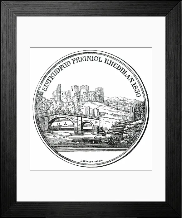 Framed Print : The Rhuddlan Royal Eisteddfod Prize Medal, 1850. Creator: Unknown Framed Print : The Rhuddlan Royal Eisteddfod Prize Medal, 1850. Creator: Unknown