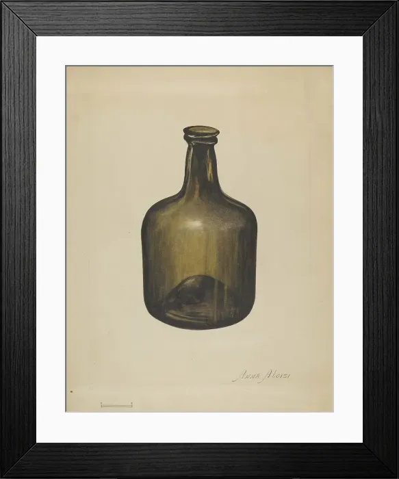 Framed Print : Wine or Spirits Bottle, c. 1936. Creator: Anna Aloisi Framed Print : Wine or Spirits Bottle, c. 1936. Creator: Anna Aloisi