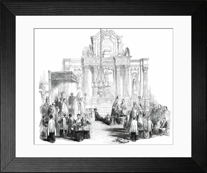 Framed Print : The Synod at Thurles - Bishops Robing, 1850. Creator: Unknown Framed Print : The Synod at Thurles - Bishops Robing, 1850. Creator: Unknown