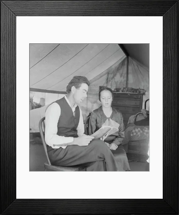 Framed Print : The Great Reaping Day - Oklahoma potato pickers, Kern County, California, 1937. Creator: Dorothea Lange Framed Print : The Great Reaping Day - Oklahoma potato pickers, Kern County, California, 1937. Creator: Dorothea Lange