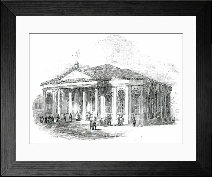 Framed Print : New Corn Exchange at Ipswich, 1850. Creator: Unknown Framed Print : New Corn Exchange at Ipswich, 1850. Creator: Unknown
