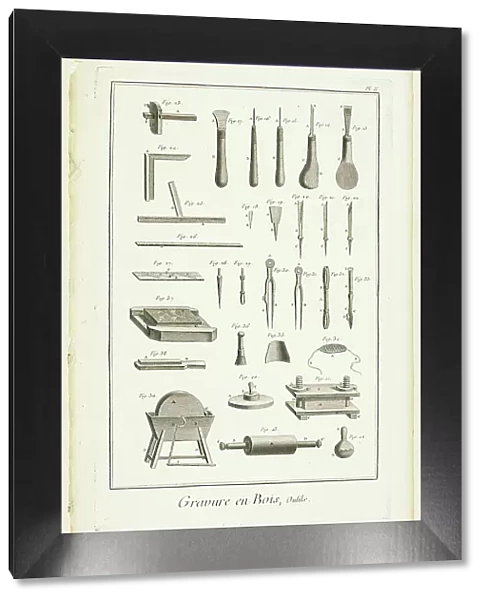 Wood Engraving, Tools, from Encyclopédie, 1762 / 77. Creator: A. J. Defehrt