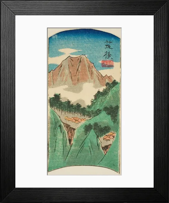 Framed Print : Chikugo, section of sheet no. 17 from the series Cutout Pictures of the Provinces... 1852. Creator: Ando Hiroshige. Chikugo, section of sheet no. 17 from the series Cutout Pictures of the Provinces... 1852. Creator: Ando Hiroshige Framed Print : Chikugo, section of sheet no. 17 from the series Cutout Pictures of the Provinces... 1852. Creator: Ando Hiroshige. Chikugo, section of sheet no. 17 from the series Cutout Pictures of the Provinces... 1852. Creator: Ando Hiroshige