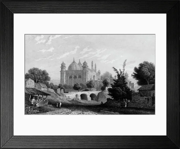 Framed Print : Jumma Musjid, - Agra, 1834. Creator: William Purser Framed Print : Jumma Musjid, - Agra, 1834. Creator: William Purser
