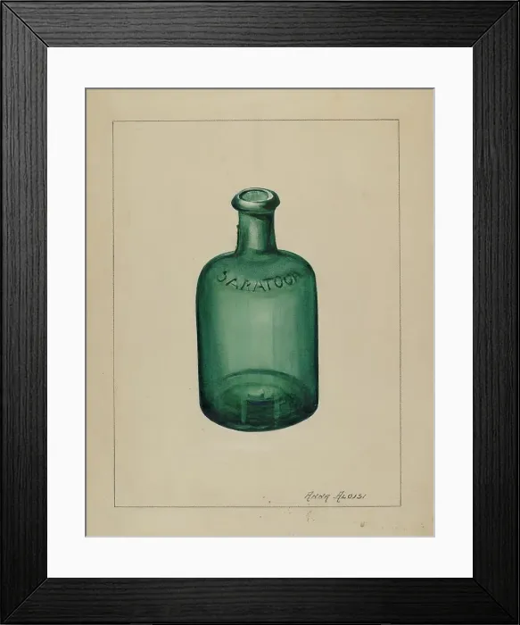 Framed Print : Glass Bottle, 1935 / 1942. Creator: Anna Aloisi