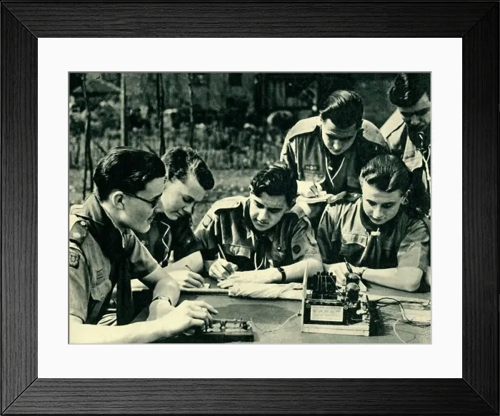 Framed Print : Practice in Morse Signalling, 1944. Creator: Unknown