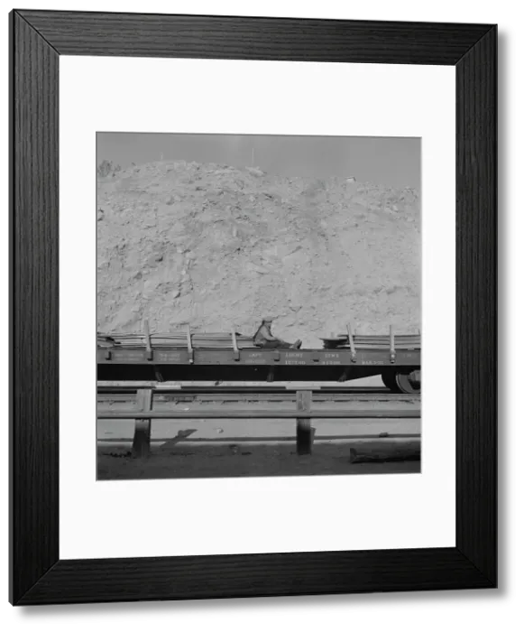 Framed Print : Freight train going east near Yuma, Arizona, 1937. Creator: Dorothea Lange Framed Print : Freight train going east near Yuma, Arizona, 1937. Creator: Dorothea Lange