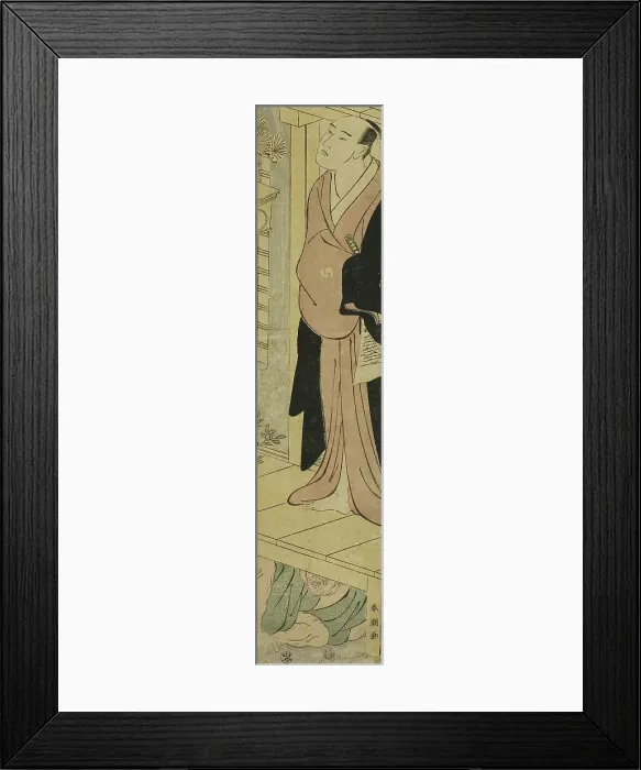 Framed Print : Parody of the Letter-Reading Scene in Chushingura, c. 1780 / 1801. Creator: Katsukawa Shuncho Framed Print : Parody of the Letter-Reading Scene in Chushingura, c. 1780 / 1801. Creator: Katsukawa Shuncho
