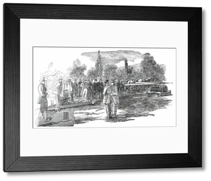 Framed Print : Fowler's New Subsoil Draining Plough, 1850. Creator: Unknown Framed Print : Fowler's New Subsoil Draining Plough, 1850. Creator: Unknown
