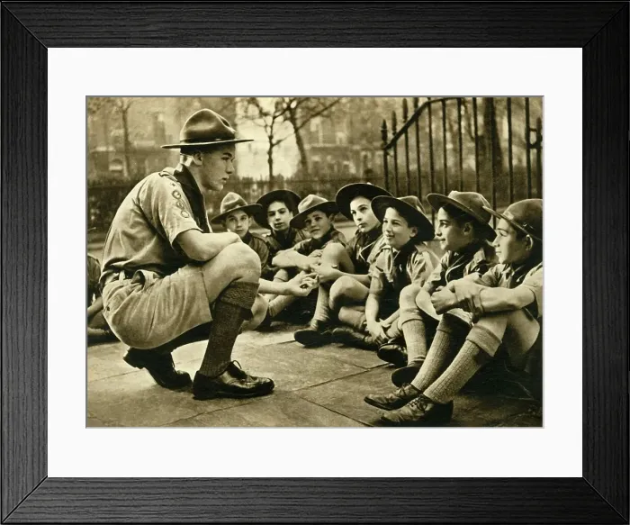 Framed Print : A King's Scout Taking to Boy Scouts from Gibraltar, London 1941, 1944. Creator: Unknown Framed Print : A King's Scout Taking to Boy Scouts from Gibraltar, London 1941, 1944. Creator: Unknown