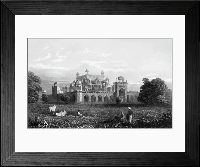 Framed Print : Akbar's Tomb, - Secundra, 1835. Creator: William Purser