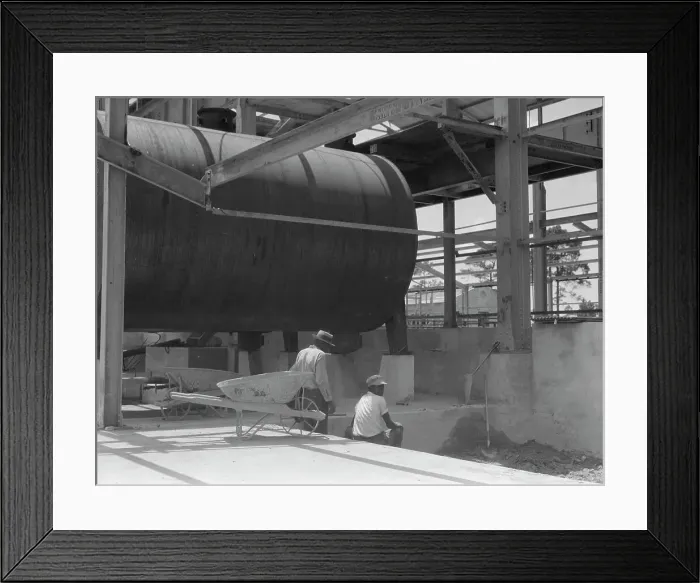 Framed Print : Turpentine still, Georgia, 1937. Creator: Dorothea Lange Framed Print : Turpentine still, Georgia, 1937. Creator: Dorothea Lange
