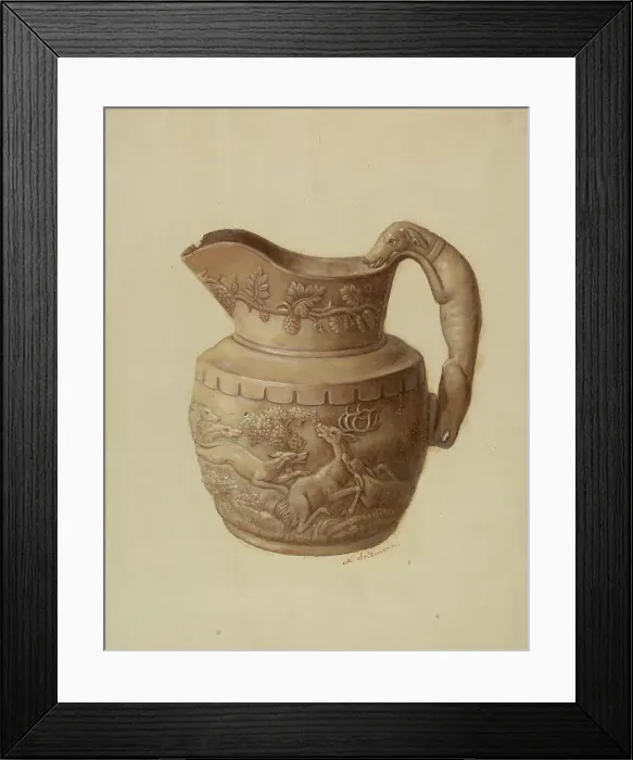 Framed Print : Pitcher, c. 1937. Creator: Max Soltmann Framed Print : Pitcher, c. 1937. Creator: Max Soltmann