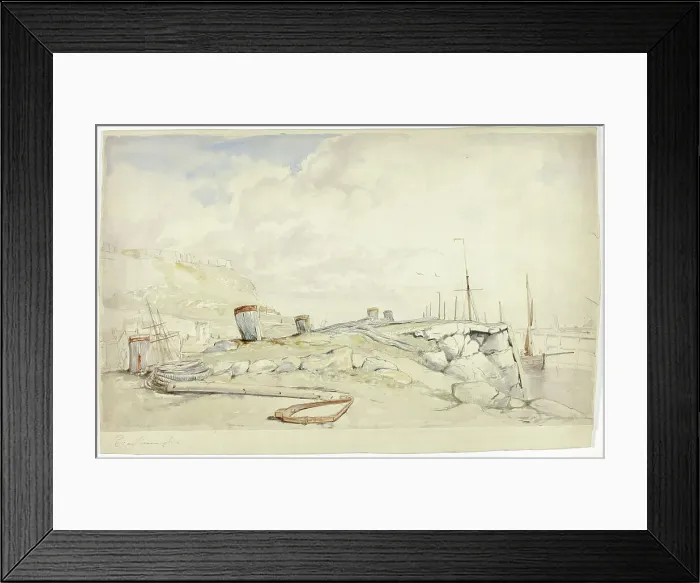 Framed Print : Scarborough Shore, c. 1860. Creator: William Roxby Beverley Framed Print : Scarborough Shore, c. 1860. Creator: William Roxby Beverley