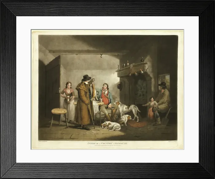 Framed Print : Inside of a Country Alehouse, published March 1, 1797. Creator: William Ward Framed Print : Inside of a Country Alehouse, published March 1, 1797. Creator: William Ward