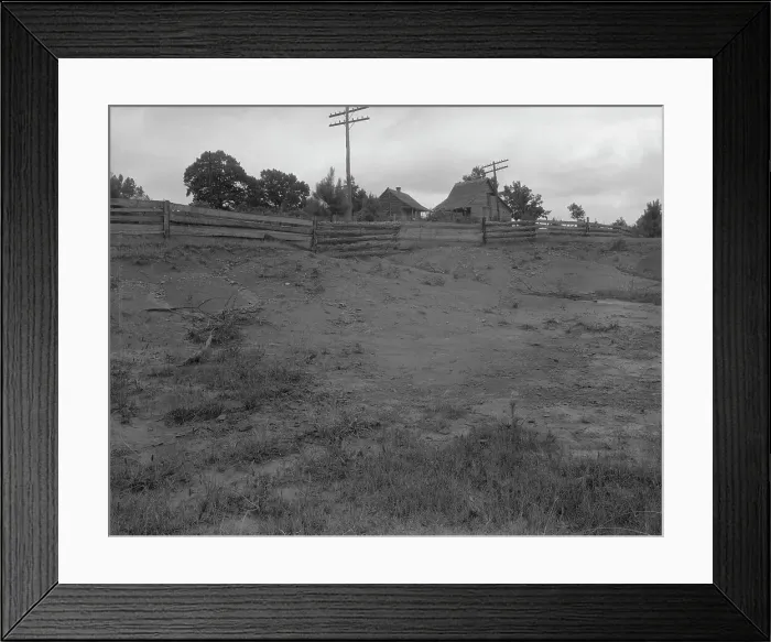 Framed Print : Erosion, Greene County, Georgia, 1937. Creator: Dorothea Lange Framed Print : Erosion, Greene County, Georgia, 1937. Creator: Dorothea Lange