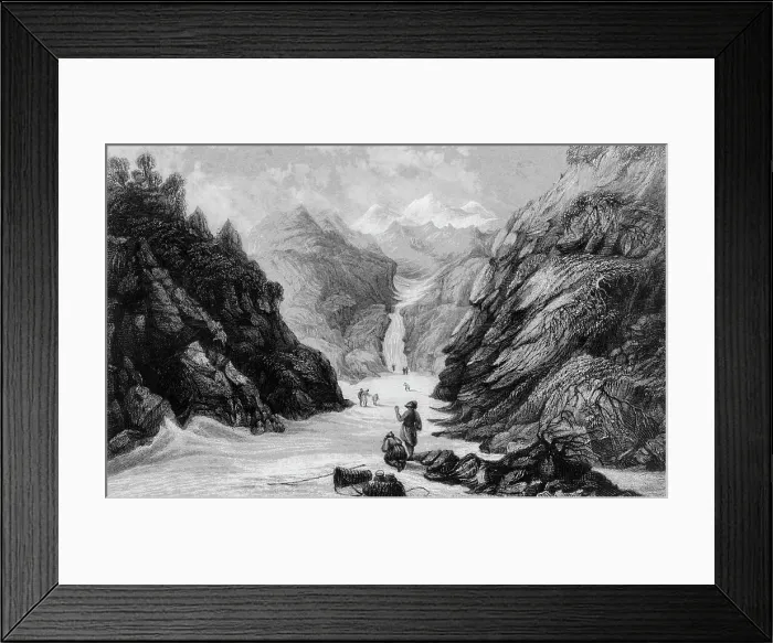 Framed Print : Source of the River Jumna, 1845. Creator: Unknown Framed Print : Source of the River Jumna, 1845. Creator: Unknown