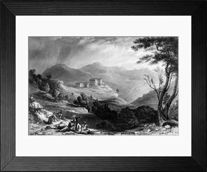 Framed Print : Village of Naree, 1845. Creator: Unknown Framed Print : Village of Naree, 1845. Creator: Unknown