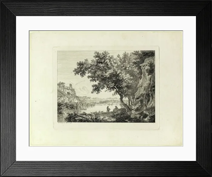 Framed Print : Lake Nemi, 1794. Creator: Albert Christoph Dies Framed Print : Lake Nemi, 1794. Creator: Albert Christoph Dies