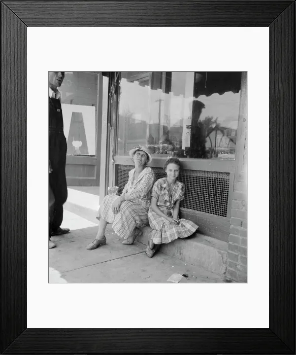 Framed Print : Farm folk spend a day in town, Eden, Alabama, 1936. Creator: Dorothea Lange Framed Print : Farm folk spend a day in town, Eden, Alabama, 1936. Creator: Dorothea Lange