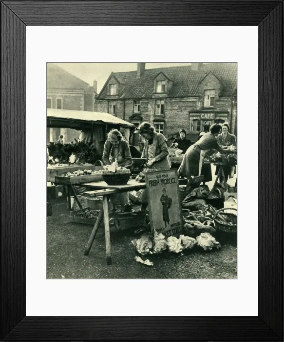 Framed Print : Women's Institute Market Stall, 1943. Creator: Unknown Framed Print : Women's Institute Market Stall, 1943. Creator: Unknown
