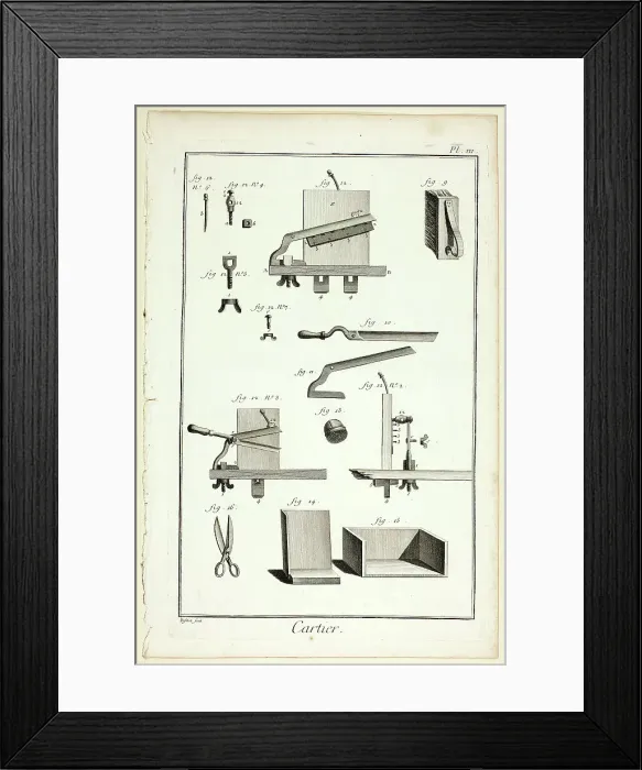 Framed Print : Card-Maker, from Encyclopédie, 1762 / 77. Creator: A. J. Defehrt Framed Print : Card-Maker, from Encyclopédie, 1762 / 77. Creator: A. J. Defehrt
