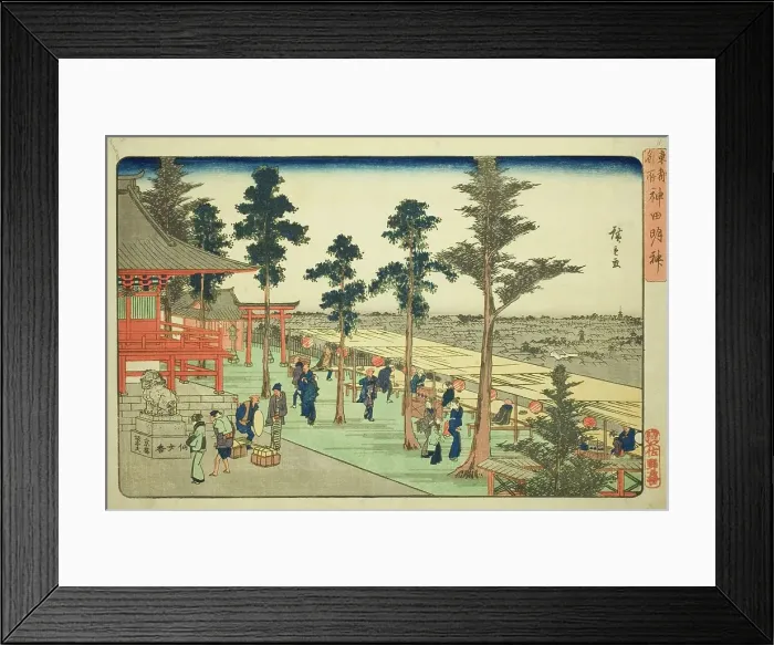 Framed Print : Kanda Myojin Shrine (Kanda Myojin), from the series Famous Places in the Eastern... c. 1832 / 38. Creator: Ando Hiroshige. Kanda Myojin Shrine (Kanda Myojin), from the series Famous Places in the Eastern... c. 1832 / 38 Framed Print : Kanda Myojin Shrine (Kanda Myojin), from the series Famous Places in the Eastern... c. 1832 / 38. Creator: Ando Hiroshige. Kanda Myojin Shrine (Kanda Myojin), from the series Famous Places in the Eastern... c. 1832 / 38