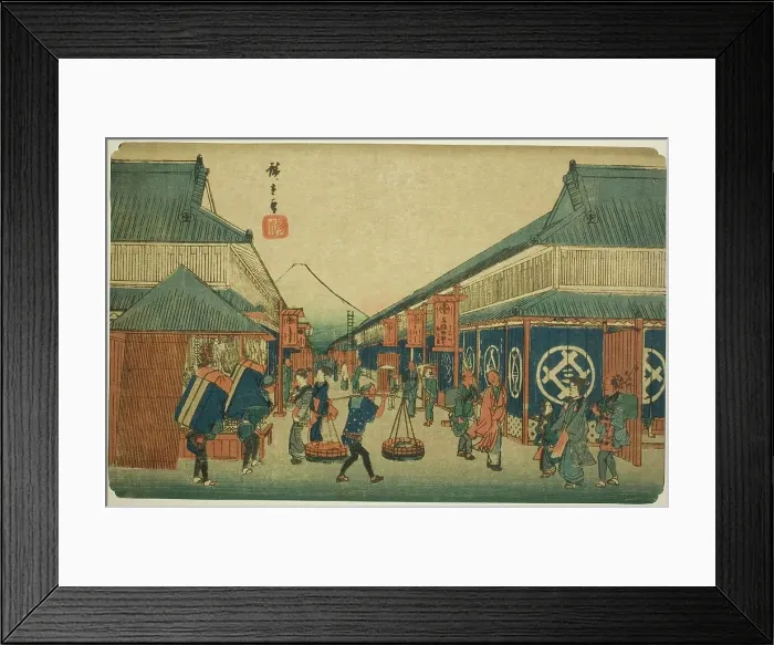 Framed Print : View of Surugacho (Surugacho no zu), from the series Famous Places in the Eastern...c. 1832 / 38. Creator: Ando Hiroshige. View of Surugacho (Surugacho no zu), from the series Famous Places in the Eastern...c. 1832 / 38. Creator: Ando Hiroshige Framed Print : View of Surugacho (Surugacho no zu), from the series Famous Places in the Eastern...c. 1832 / 38. Creator: Ando Hiroshige. View of Surugacho (Surugacho no zu), from the series Famous Places in the Eastern...c. 1832 / 38. Creator: Ando Hiroshige