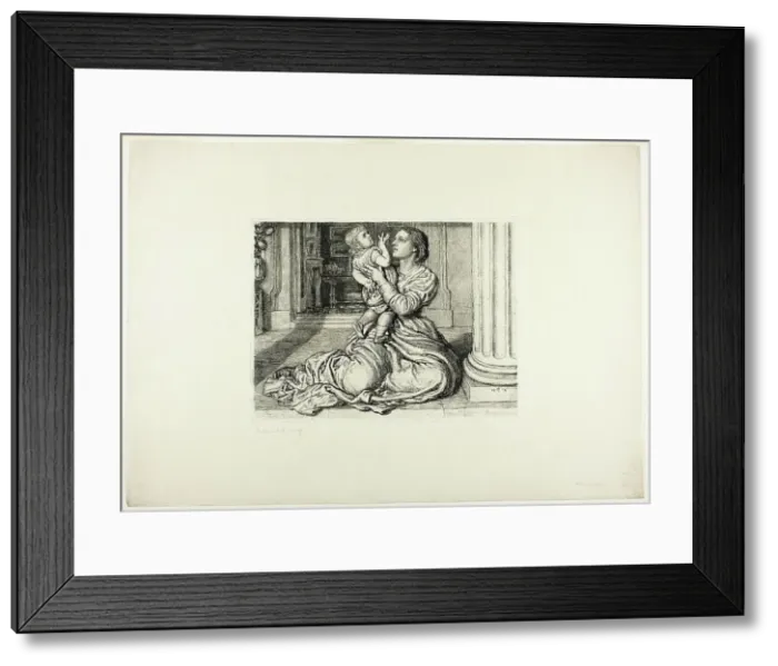 Framed Print : Father's Leave-Taking, 1879. Creator: William Holman Hunt Framed Print : Father's Leave-Taking, 1879. Creator: William Holman Hunt